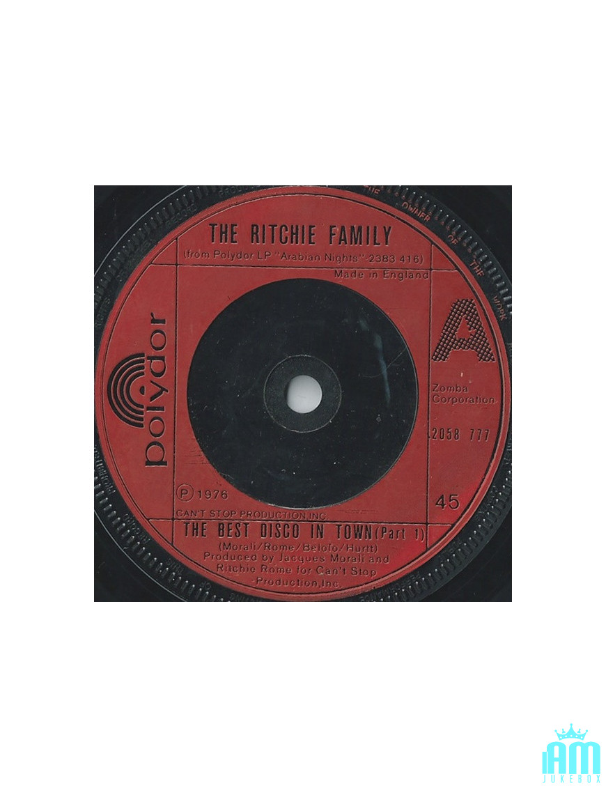 The Best Disco In Town [The Ritchie Family] - Vinyl 7", 45 RPM, Single [product.brand] 1 - Shop I'm Jukebox 