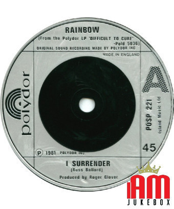 I Surrender [Rainbow] - Vinyle 7", 45 tours, single [product.brand] 1 - Shop I'm Jukebox 