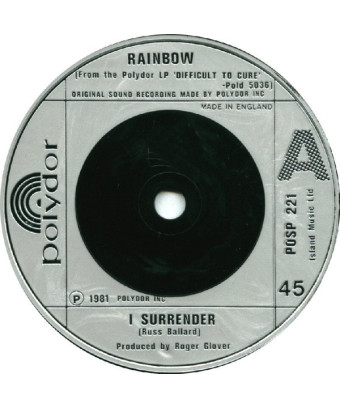 I Surrender [Rainbow] – Vinyl 7", 45 RPM, Single [product.brand] 1 - Shop I'm Jukebox 