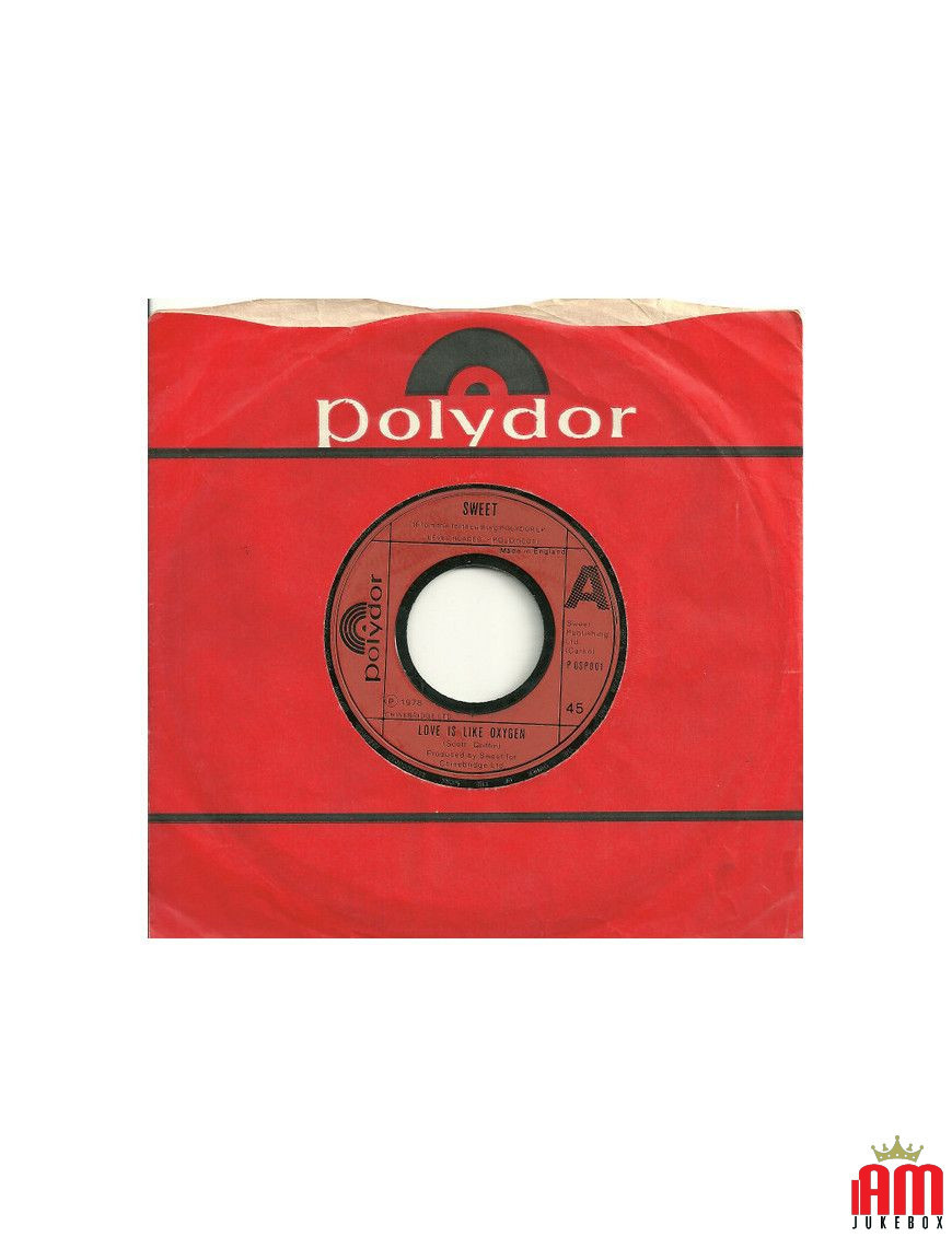 L'amour est comme l'oxygène [The Sweet] - Vinyl 7", 45 RPM, Single [product.brand] 1 - Shop I'm Jukebox 