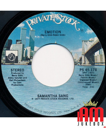 Émotion [Samantha Sang] - Vinyl 7", 45 tours, Single