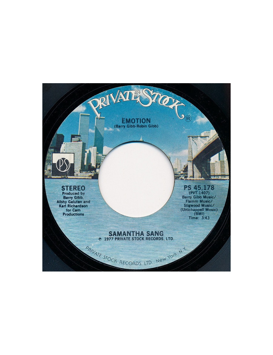 Emotion [Samantha Sang] – Vinyl 7", 45 RPM, Single [product.brand] 1 - Shop I'm Jukebox 