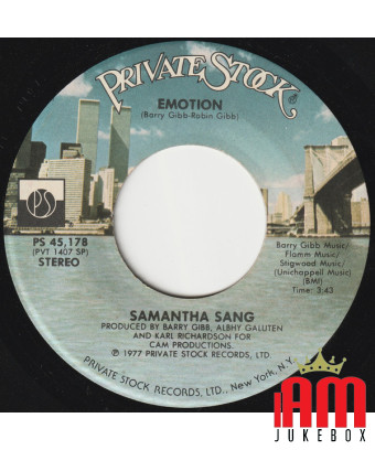 Emotion [Samantha Sang] - Vinyle 7", 45 tours, Single, Stéréo