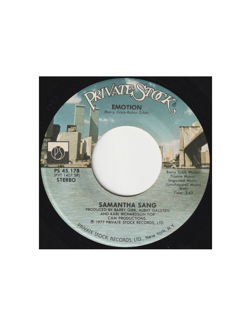 Emotion [Samantha Sang] – Vinyl 7", 45 RPM, Single, Stereo [product.brand] 1 - Shop I'm Jukebox 
