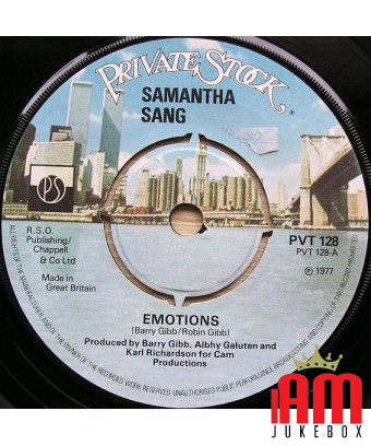 Émotions [Samantha Sang] - Vinyl 7", 45 tours, Single [product.brand] 1 - Shop I'm Jukebox 