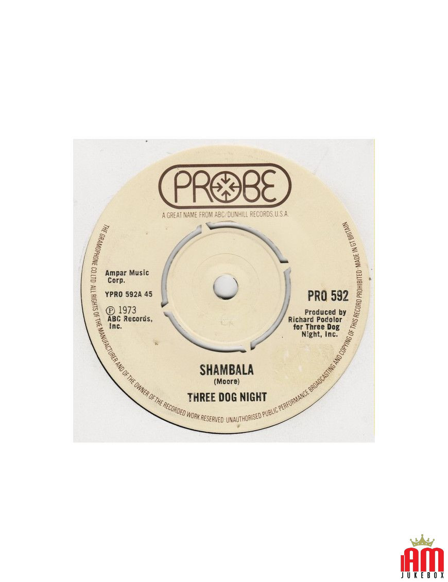 Shambala [Three Dog Night] - Vinyl 7", 45 RPM [product.brand] 1 - Shop I'm Jukebox 