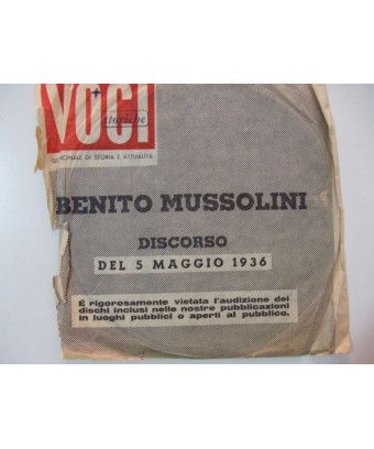 Discorso Del 5 Maggio 1936 [Benito Mussolini] - Flexi-disc 7", 33 ? RPM [product.brand] 1 - Shop I'm Jukebox 