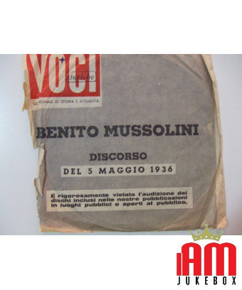 Rede vom 5. Mai 1936 [Benito Mussolini] – Flexi-Disc 7", 33 ? RPM