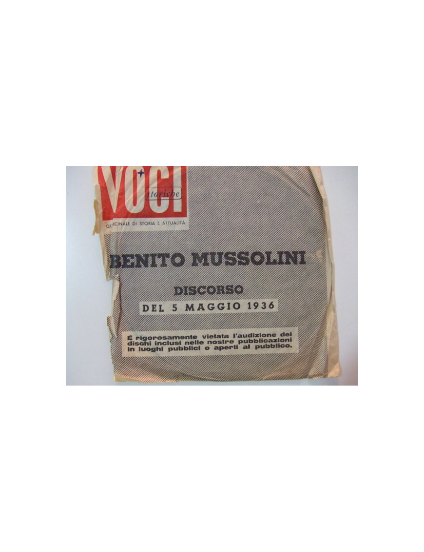 Discorso Del 5 Maggio 1936 [Benito Mussolini] - Flexi-disc 7", 33 ? RPM [product.brand] 1 - Shop I'm Jukebox 