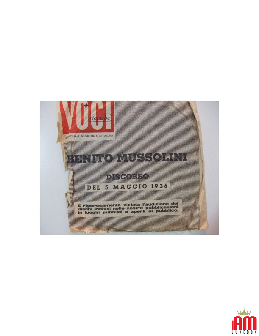 Discorso Del 5 Maggio 1936 [Benito Mussolini] - Flexi-disc 7", 33 ? RPM [product.brand] 1 - Shop I'm Jukebox 