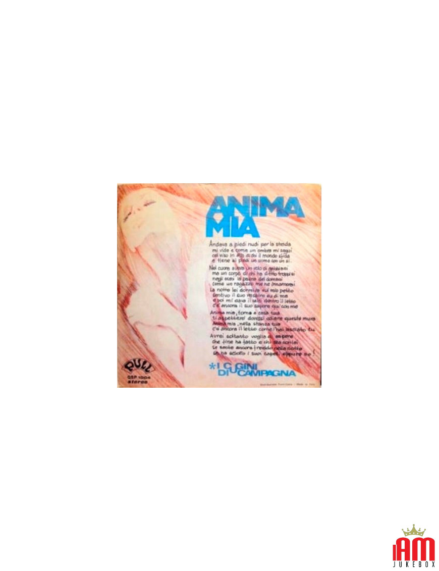 Anima Mia [I Cugini Di Campagna] - Vinyle 7", 45 tours, Single
