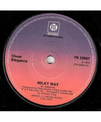 Milky Way [Sheer Elegance] - Vinyl 7", 45 RPM [product.brand] 1 - Shop I'm Jukebox 