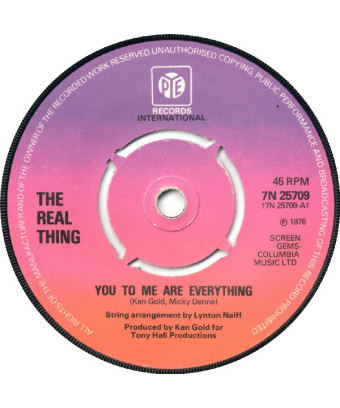You To Me Are Everything [The Real Thing] – Vinyl 7", 45 RPM, Single [product.brand] 1 - Shop I'm Jukebox 
