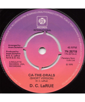 Ca-The-Drals [DC LaRue] – Vinyl 7", 45 RPM, Single [product.brand] 1 - Shop I'm Jukebox 