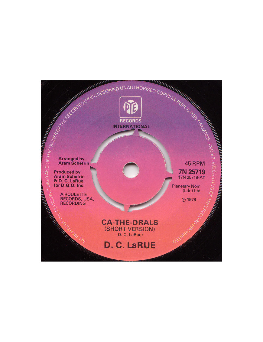 Ca-The-Drals [DC LaRue] – Vinyl 7", 45 RPM, Single [product.brand] 1 - Shop I'm Jukebox 
