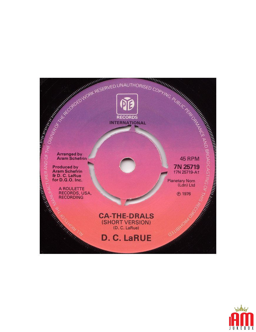 Ca-The-Drals [D.C. LaRue] - Vinyl 7", 45 RPM, Single [product.brand] 1 - Shop I'm Jukebox 