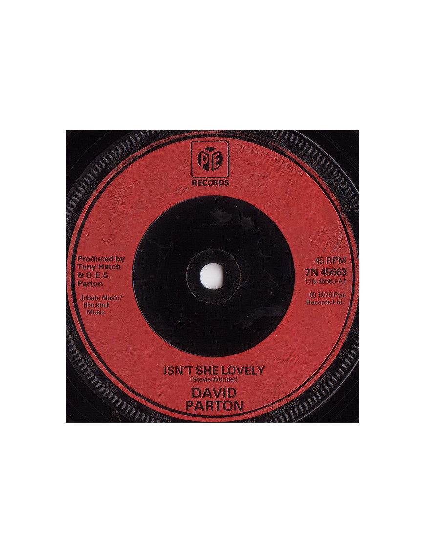 Isn't She Lovely [David Parton] - Vinyl 7", 45 RPM