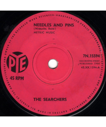 Needles And Pins [The Searchers] – Vinyl 7", 45 RPM, Single [product.brand] 1 - Shop I'm Jukebox 