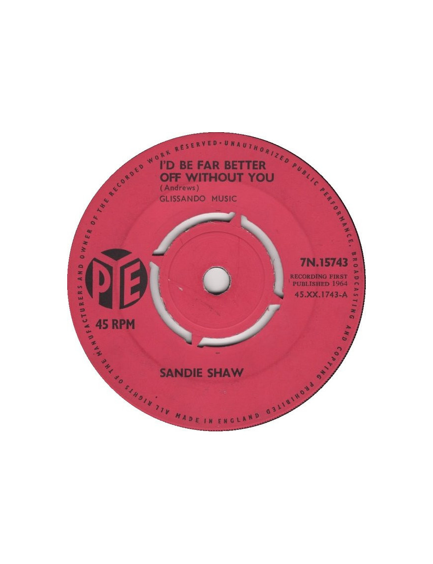 Je serais bien mieux sans toi [Sandie Shaw] - Vinyl 7", 45 RPM, Single [product.brand] 1 - Shop I'm Jukebox 