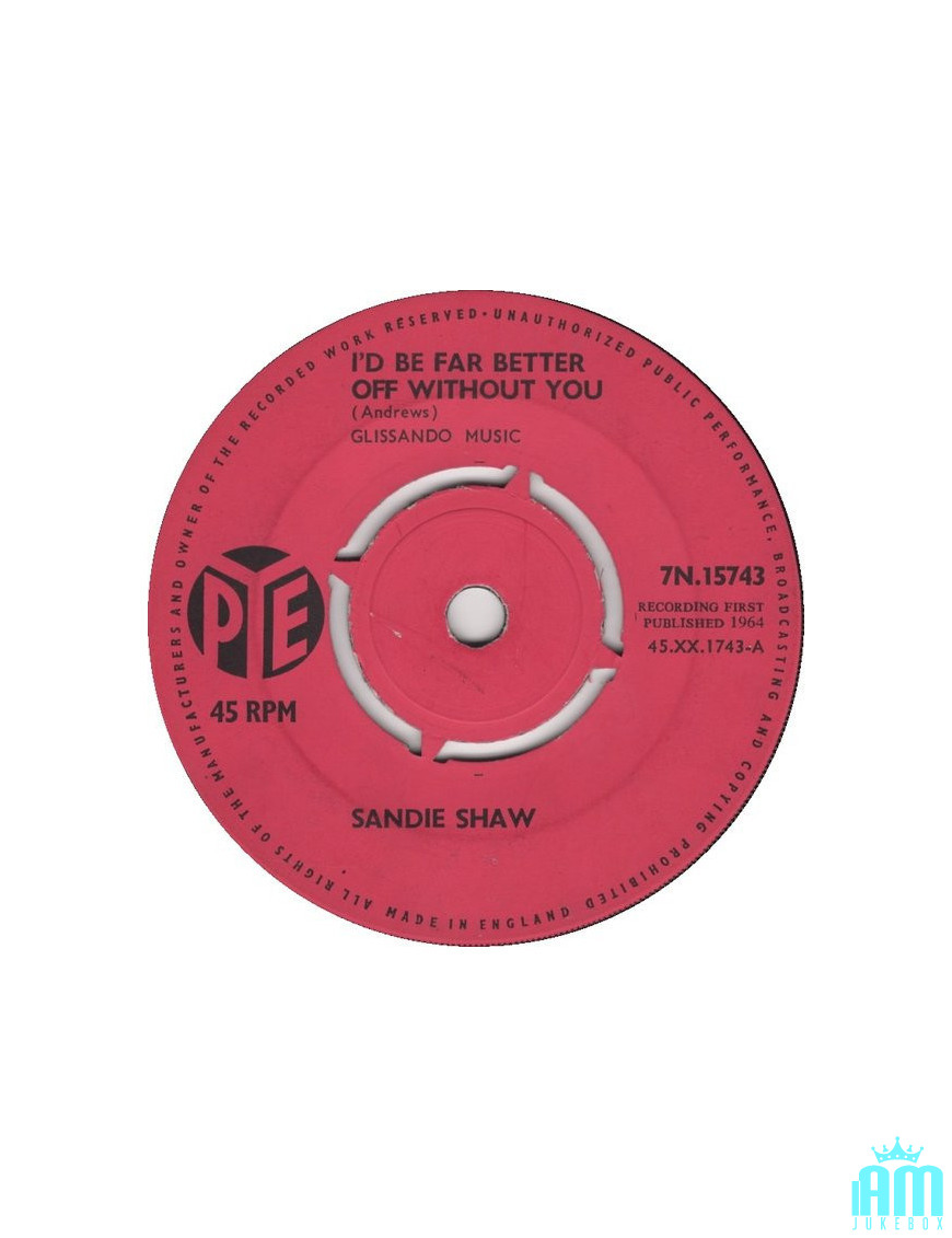 I'd Be Far Better Off Without You [Sandie Shaw] - Vinyl 7", 45 RPM, Single [product.brand] 1 - Shop I'm Jukebox 