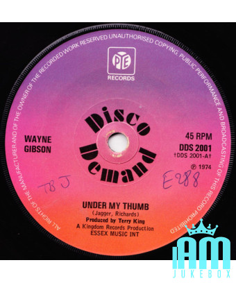 Sous mon pouce [Wayne Gibson] - Vinyl 7", 45 RPM, Single [product.brand] 1 - Shop I'm Jukebox 