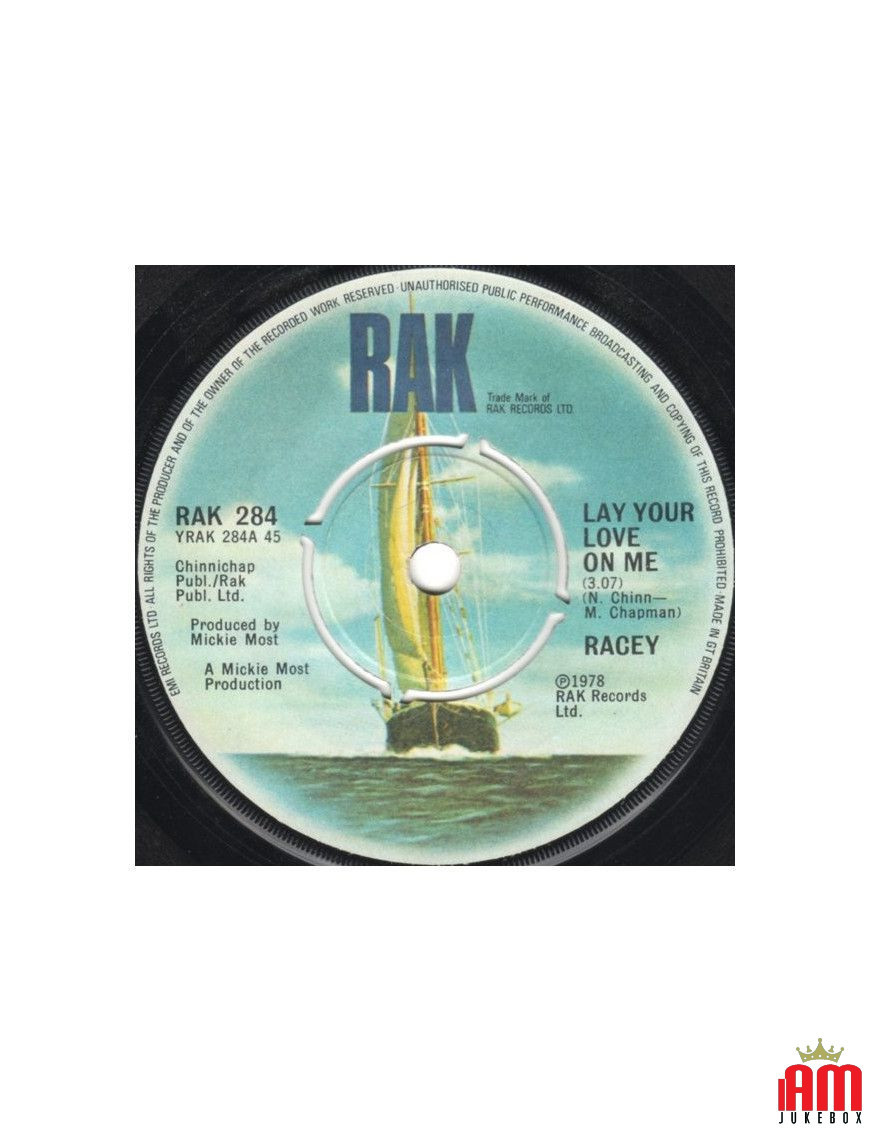 Lay Your Love On Me [Racey] – Vinyl 7", 45 RPM, Single [product.brand] 1 - Shop I'm Jukebox 