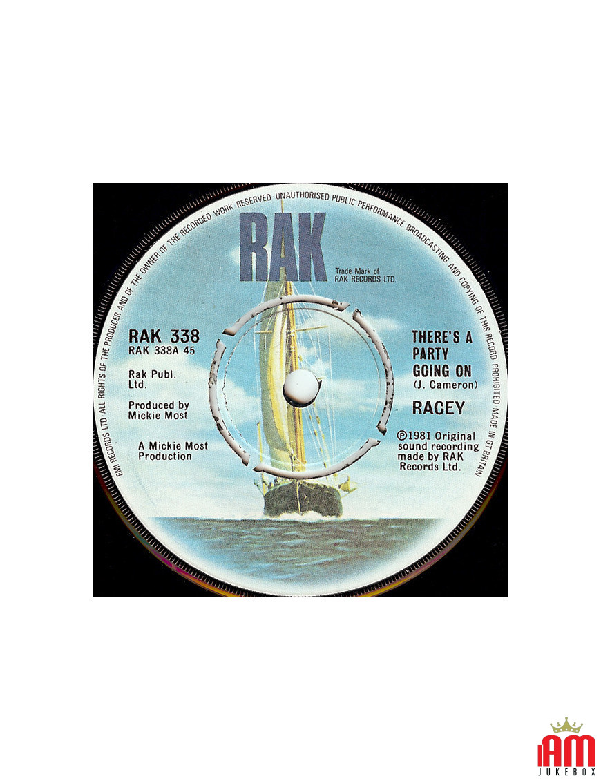 There's A Party Going On [Racey] - Vinyl 7", 45 RPM, Single [product.brand] 1 - Shop I'm Jukebox 