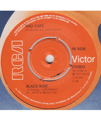 Black Rose [Sad Café] - Vinyle 7", 45 tours, single [product.brand] 1 - Shop I'm Jukebox 