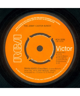 Troglodyte (Cave Man) Je promets de me souvenir [The Jimmy Castor Bunch] - Vinyl 7", 45 RPM, Single [product.brand] 1 - Shop I'm