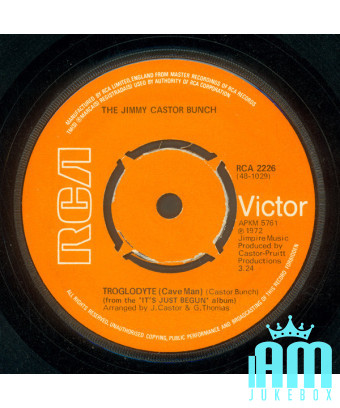 Troglodyte (Cave Man) Je promets de me souvenir [The Jimmy Castor Bunch] - Vinyl 7", 45 RPM, Single [product.brand] 1 - Shop I'm