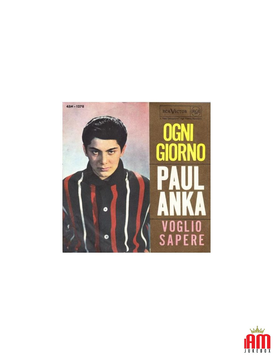 Ogni Giorno [Paul Anka] - Vinyl 7", 45 RPM, Single [product.brand] 1 - Shop I'm Jukebox 