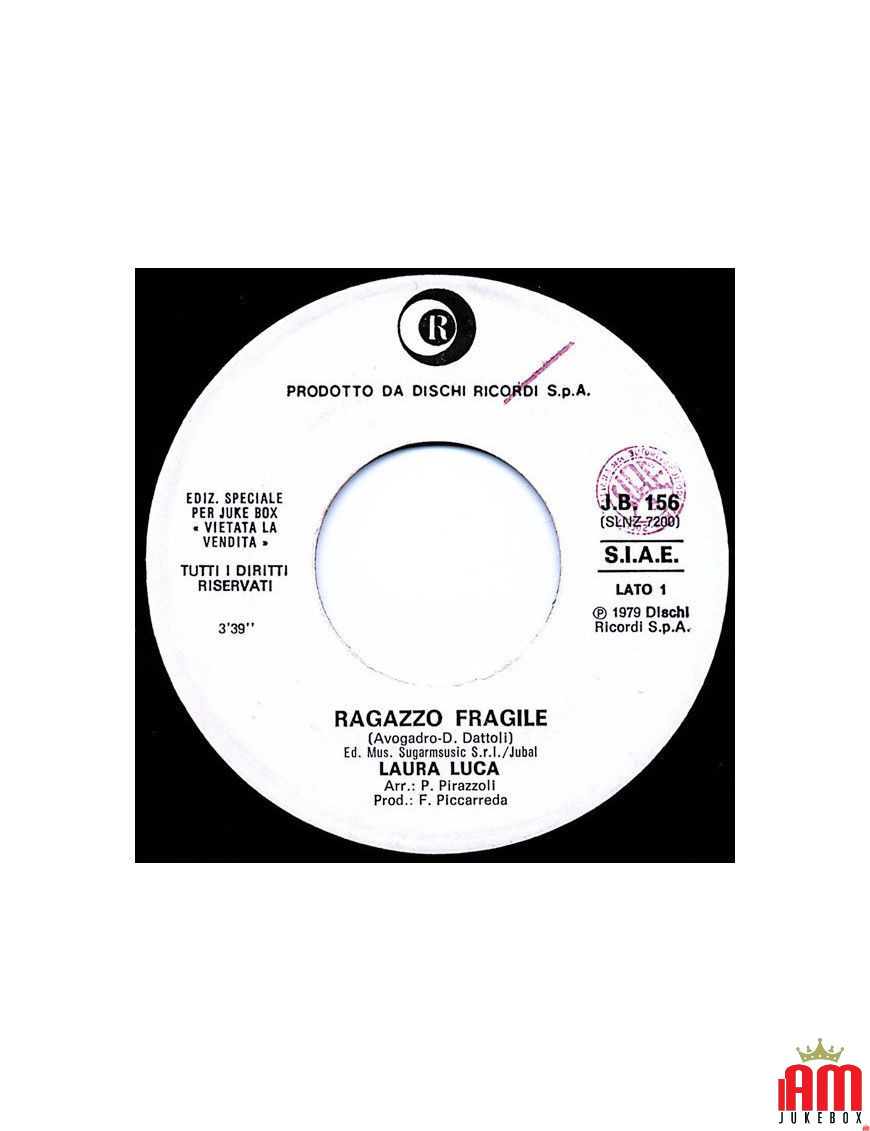 Fragile Lady Night Boy [Laura Luca,...] – Vinyl 7", 45 RPM, Jukebox [product.brand] 1 - Shop I'm Jukebox 