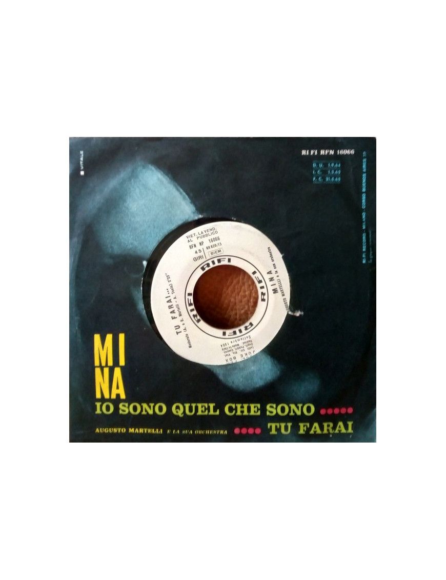 Je suis ce que je suis, tu feras [Mina (3)] - Vinyle 7", 45 tr/min, Jukebox [product.brand] 1 - Shop I'm Jukebox 