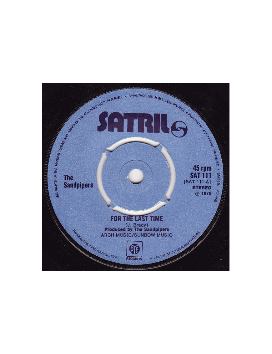 For The Last Time Down By The River [The Sandpipers] – Vinyl 7", Single, 45 RPM [product.brand] 1 - Shop I'm Jukebox 