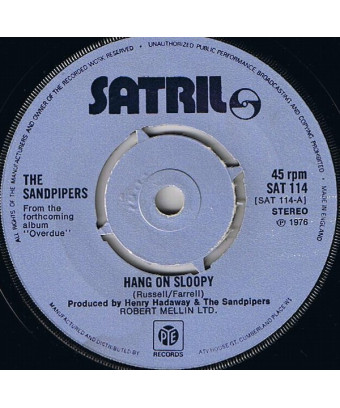 Hang On Sloopy [The Sandpipers] – Vinyl 7", 45 RPM, Single