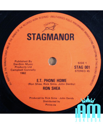 ET Phone Home [Ron Shea] - Vinyl 7", 45 RPM [product.brand] 1 - Shop I'm Jukebox 