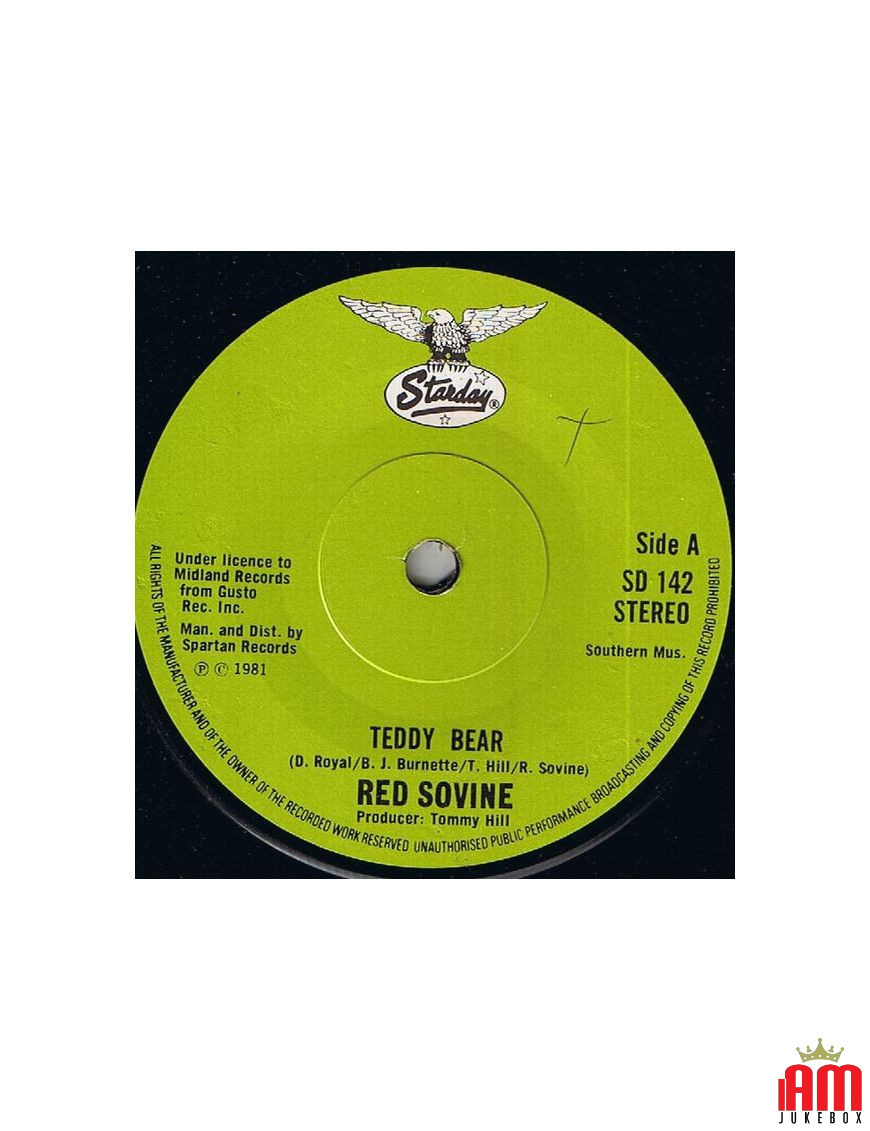 Teddy Bear [Red Sovine] - Vinyl 7", 45 RPM, Single, Réédition, Stéréo [product.brand] 1 - Shop I'm Jukebox 