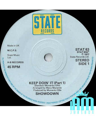 Keep Doin' It (Teil 1) [Showdown (3)] – Vinyl 7", 45 RPM, Single [product.brand] 1 - Shop I'm Jukebox 