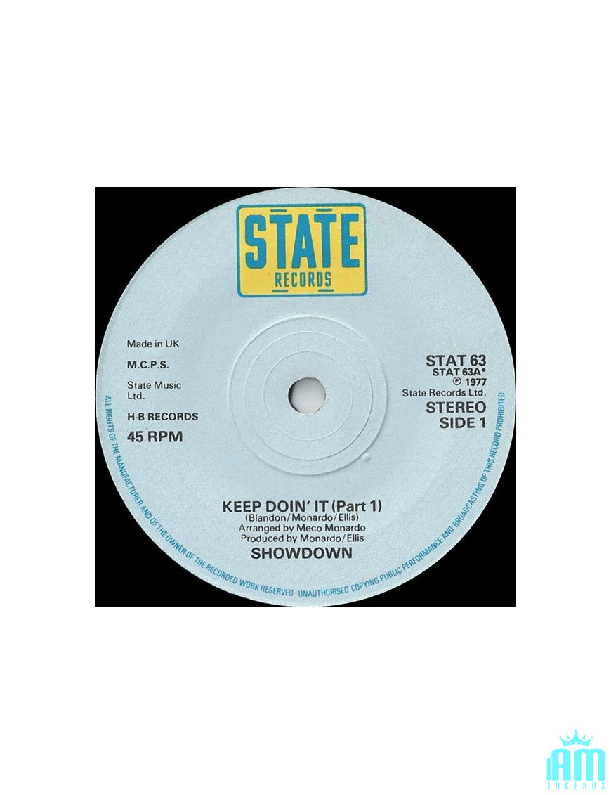Keep Doin' It (Part 1) [Showdown (3)] - Vinyl 7", 45 RPM, Single