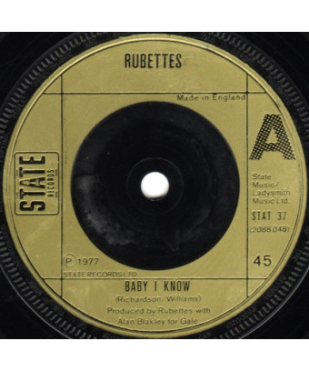 Baby I Know [The Rubettes] – Vinyl 7", 45 RPM, Single [product.brand] 1 - Shop I'm Jukebox 