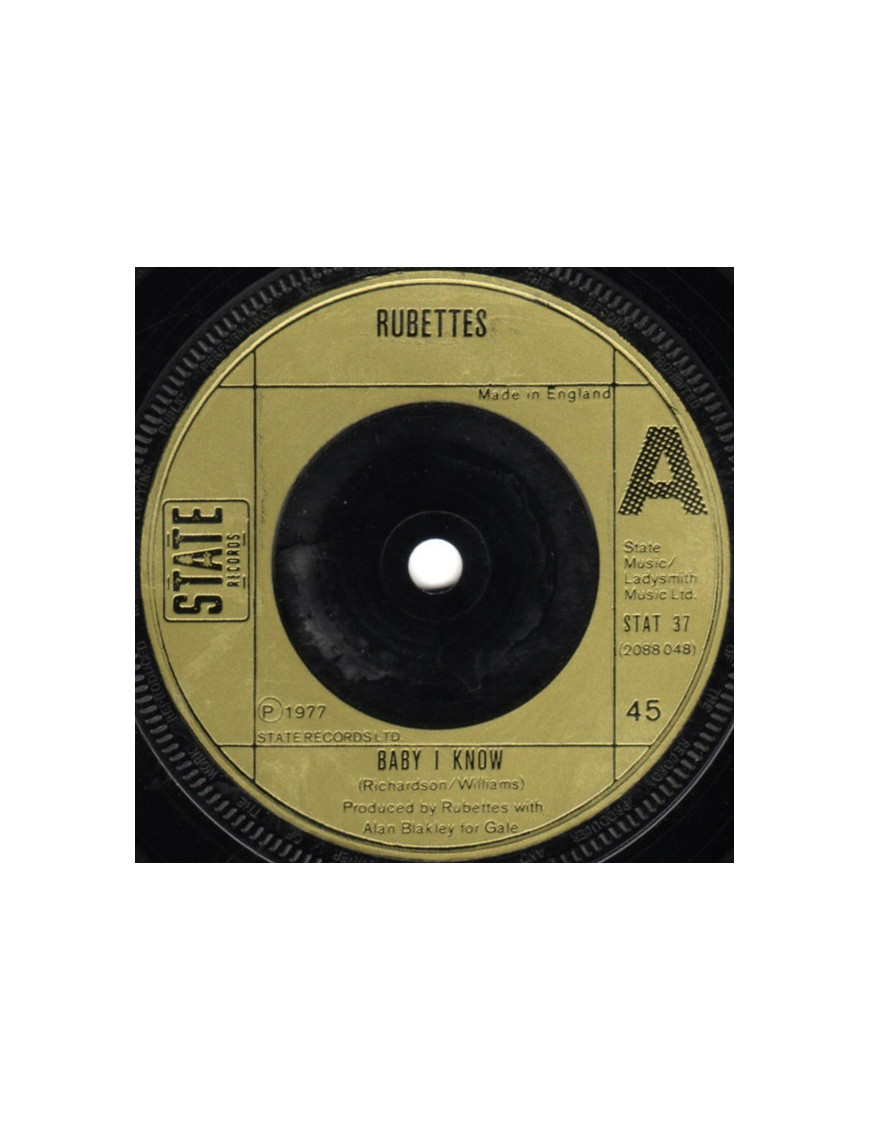 Baby I Know [The Rubettes] – Vinyl 7", 45 RPM, Single [product.brand] 1 - Shop I'm Jukebox 