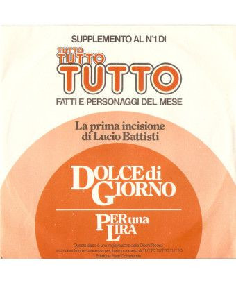 Sweet Day For A Lira [Lucio Battisti] – Vinyl 7", 45 RPM, Repress [product.brand] 1 - Shop I'm Jukebox 