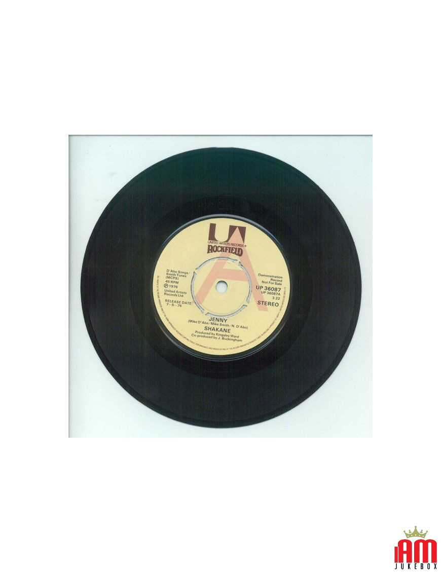 Jenny [Shakane] – Vinyl 7", 45 RPM, Promo [product.brand] 1 - Shop I'm Jukebox 