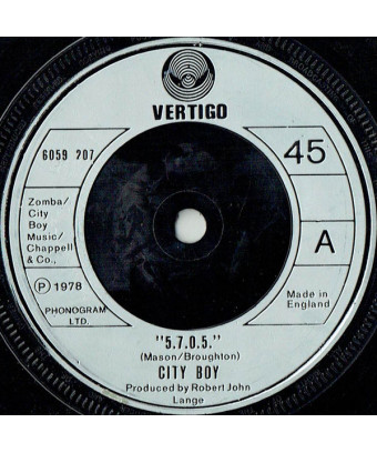 5.7.0.5. [City Boy] - Vinyle 7", 45 tours, single
