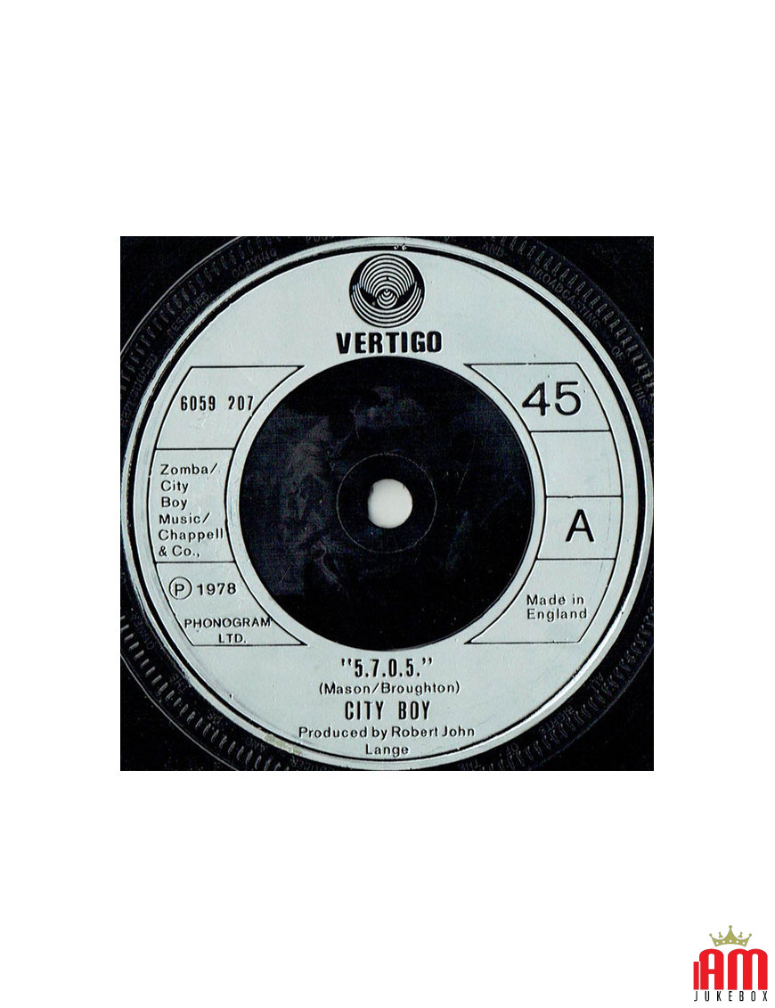 5.7.0.5. [City Boy] - Vinyle 7", 45 tours, single