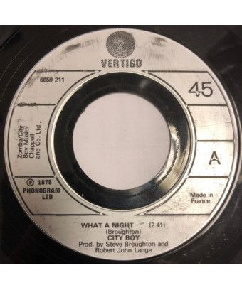 What A Night [City Boy] - Vinyle 7", 45 tours, Single [product.brand] 1 - Shop I'm Jukebox 