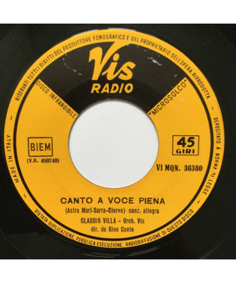 Canto A Voce Piena Torna [Claudio Villa] - Vinyle 7", 45 tours [product.brand] 1 - Shop I'm Jukebox 