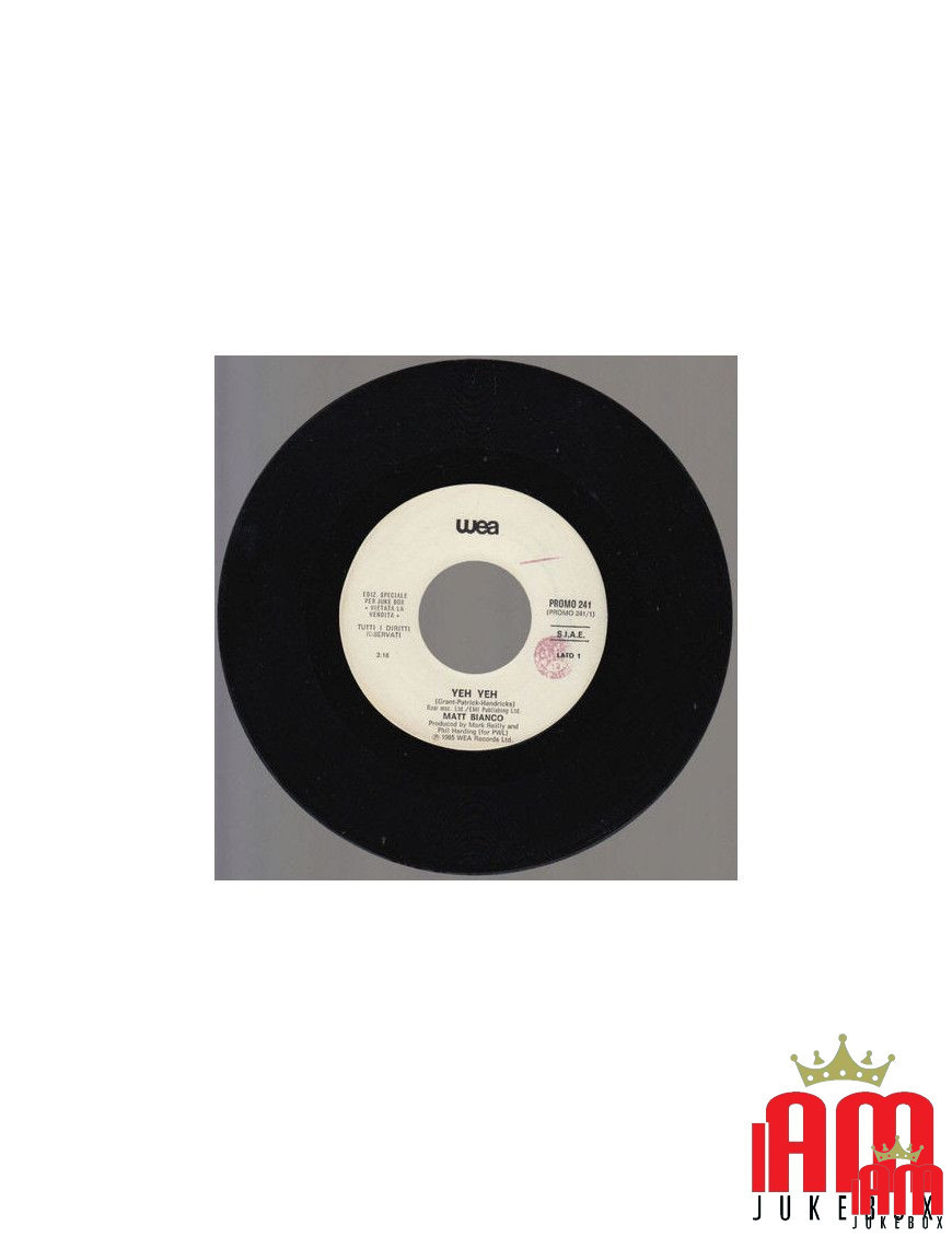 Yeh Yeh Come To My Aid [Matt Bianco,...] – Vinyl 7", Jukebox, Promo [product.brand] 1 - Shop I'm Jukebox 