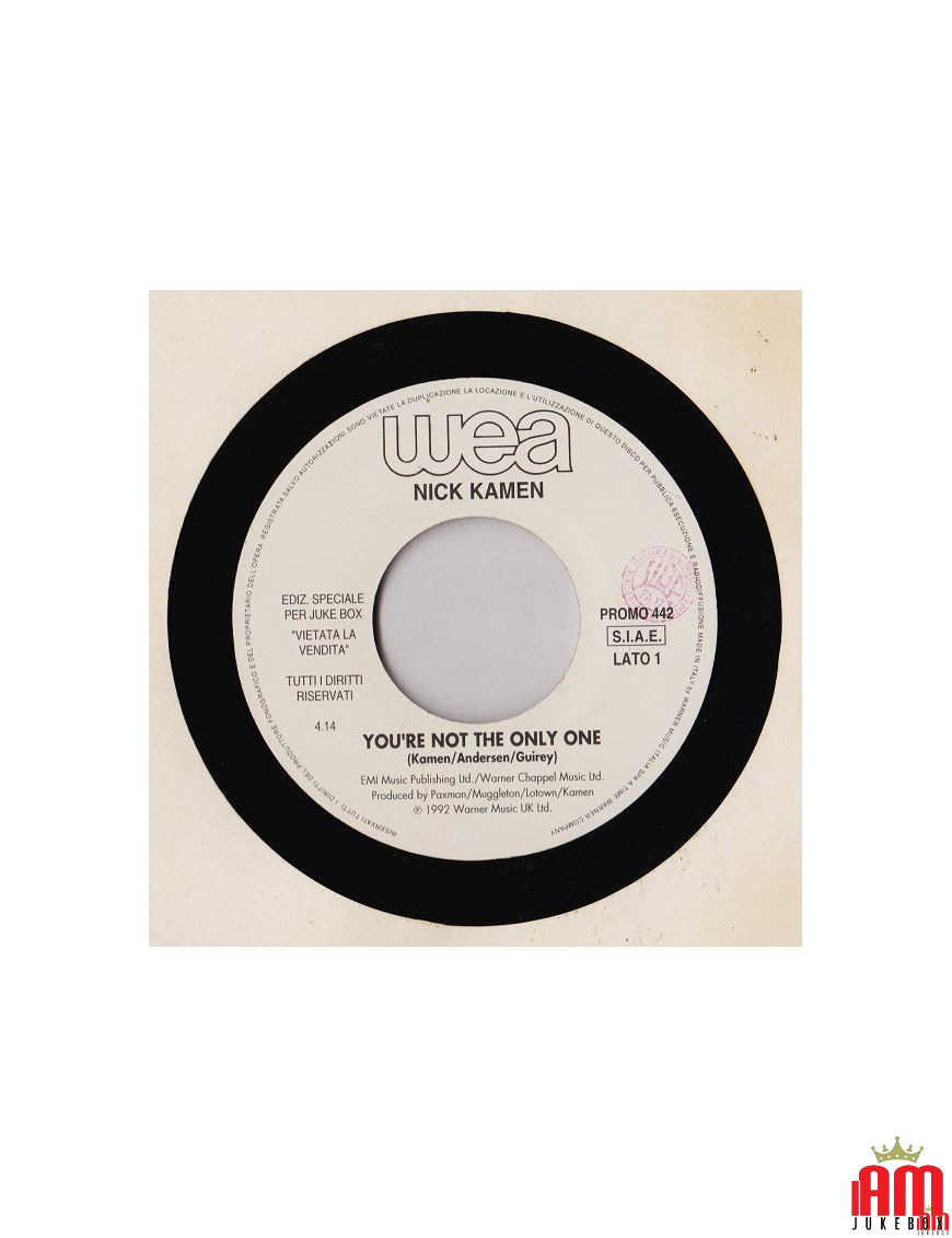 You're Not The Only One Girls On My Mind [Nick Kamen,...] - Vinyl 7", 45 RPM, Jukebox [product.brand] 1 - Shop I'm Jukebox 