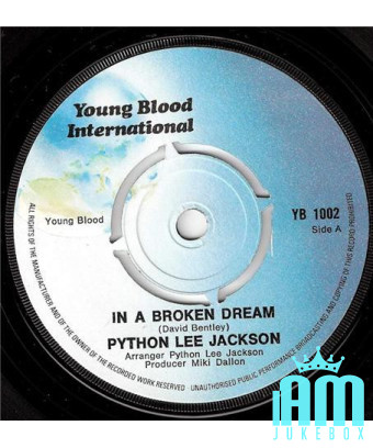 In A Broken Dream [Python Lee Jackson] - Vinyl 7", Single, Reissue [product.brand] 1 - Shop I'm Jukebox 